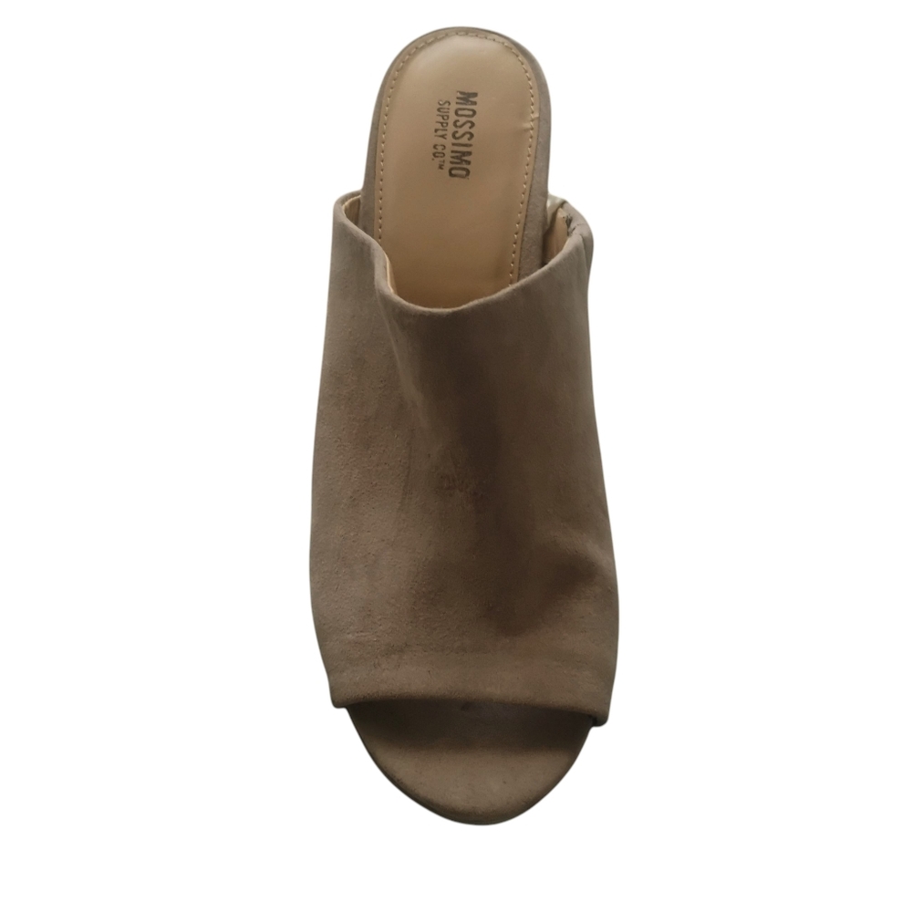 Mossimo Man-made Suede Elegant Tan Mules Sz 8 1/2 - Picture 8 of 10